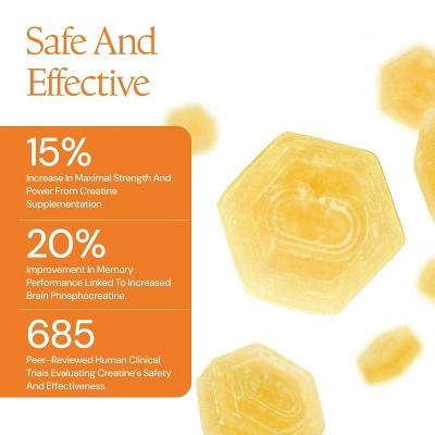 Create Wellness Gummies Made with Pure Creatine Monohydrate NSF Certified for Sport - Orange - 45ct/15 Servings