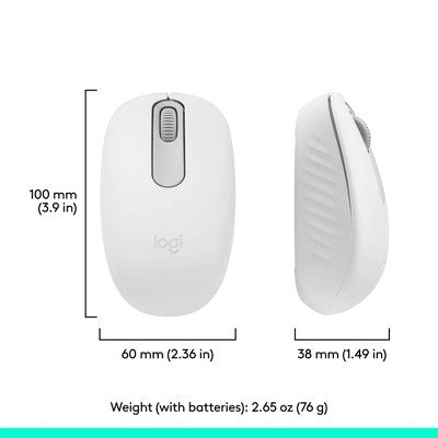 Logitech M196 Bluetooth Mouse - White: Bluetooth, Home Use
