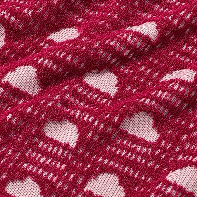 40"x72" Ikat Terry Oversized Beach Towel with Fringes Pink - Threshold