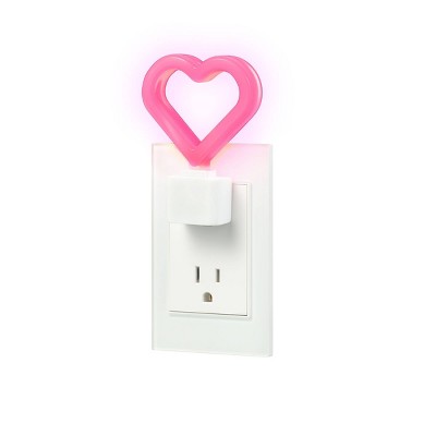 Globe Electric Auto On/Off Neon Pink Heart Night Light