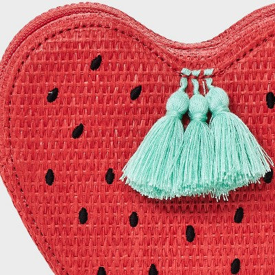 Girls' Strawberry Straw Crossbody Bag - Cat & Jack? Red
