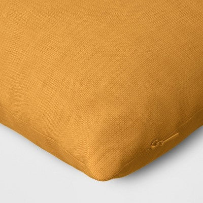 18"x18" Outdoor Square Decorative Pillow Cover Mustard Yellow - Threshold