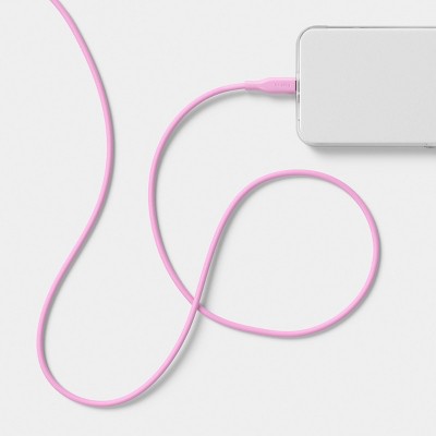 4ft USB-C to Lightning Silicone Cable - heyday Bright Lilac Purple