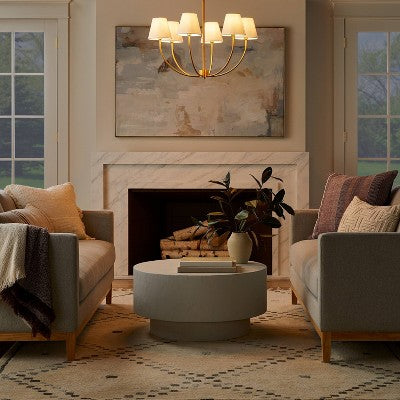 6-Light Ceiling Chandelier Brass - Threshold designed with Studio McGee (LOCAL PICKUP ONLY)