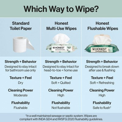 The Honest Company Flushable Wipes - Tropical Leaves - 126ct