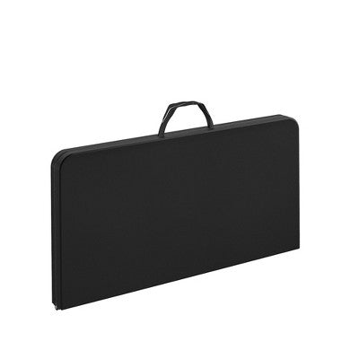 COSCO 38.5" Square Fold-in-Half Card Table with Handle, Wheelchair Accessible, Black (LOCAL PICKUP ONLY)