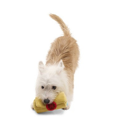BARK Sniffin Booty Treasure Wrap Dog Plush Toy