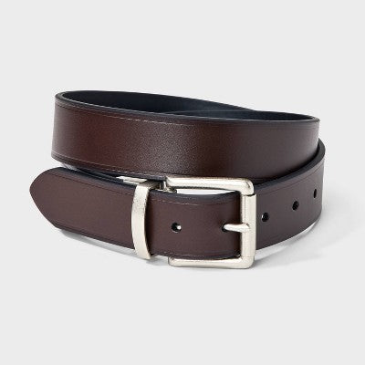 Men's Two-in-One Reversible Casual Belt - Goodfellow & Co Black/Brown L