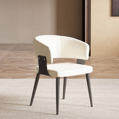 Luck Live 2 piece set, dining chairs with soft cushion seats, faux leather edge chairs (LOCAL PICKUP ONLY)