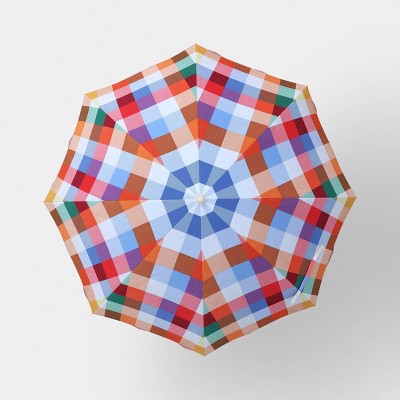 6' Round Beach Umbrella Checkered - Room Essentials (LOCAL PICKUP ONLY)