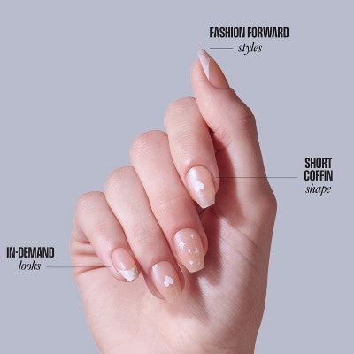 KISS Nails CORE Press-On Fake Nails - Short Coffin - Cheers - 35ct