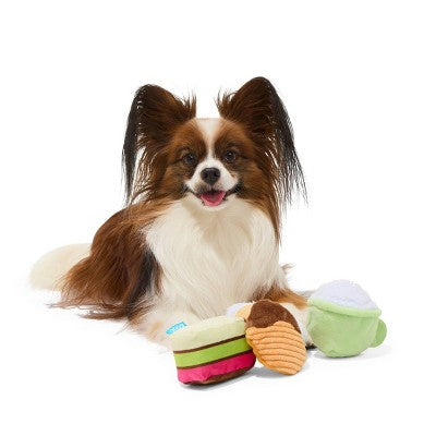 BARK Sweetie Pies Barkery Sweetie Pie Squeak Treats Food Shaped Dog Toy - 4pc