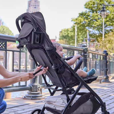 Ingenuity 3Dquickclose CS+ Compact Fold Stroller - Black: Metal Frame, 5-Point Harness, EVA Tires, Single Configuration (LOCAL PICKUP ONLY)