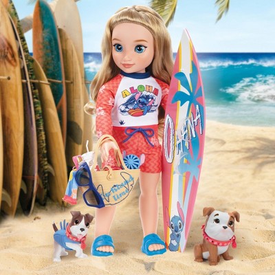 Disney ILY 4EVER Stitch Inspired 18" Doll and Beach Puppy Set Blonde Hair/Blue Eyes