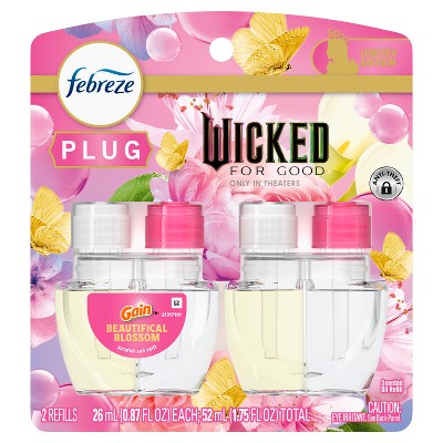 Febreze Plug Dual Refills Wicked Gain Beautifical Blossom Air Freshener - 1.75 fl oz/2ct
