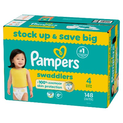Pampers Swaddlers Sensitive Disposable Diapers - Size 4 - 148ct
