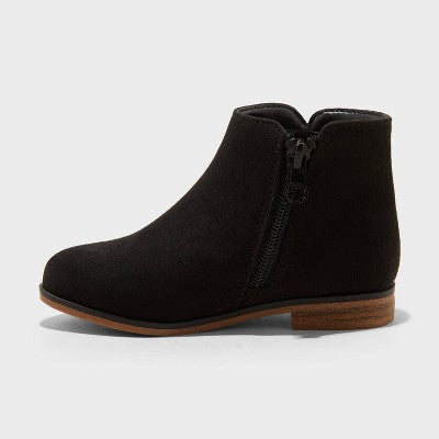 Toddler Girls Penelope Zipper Boots - Cat & Jack Black 11T