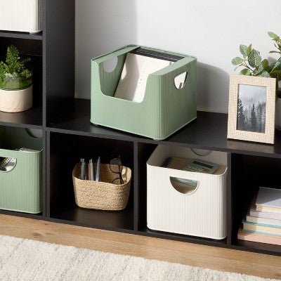 Metal Bin Small Open Front Green - Brightroom