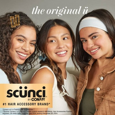scunci No Damage 2X Stronger Elastic Hair Ties - Black - All Hair - 4mm - 32pcs