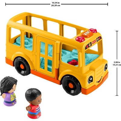 Fisher-Price Little People School Bus Musical Toddler Toy Vehicle with 2 Figures