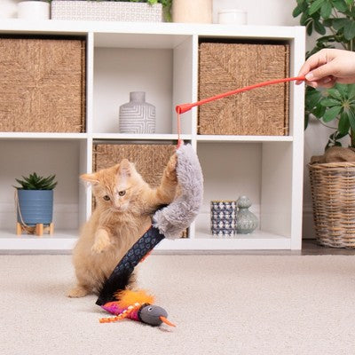 SmartyKat 2.5" Jungle Kat Slitherin' Snake Cat Wand Toy