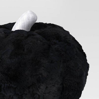 8"x10" Novelty Shaped Plush Pumpkin Throw Pillow Black - Hyde and EEK! Boutique