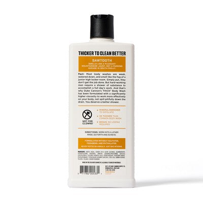 Duke Cannon Supply Co. THICK Men's Body Wash - Sawtooth - 18 fl oz: Exfoliating Liquid for Normal Skin, Whole Body Cleansing
