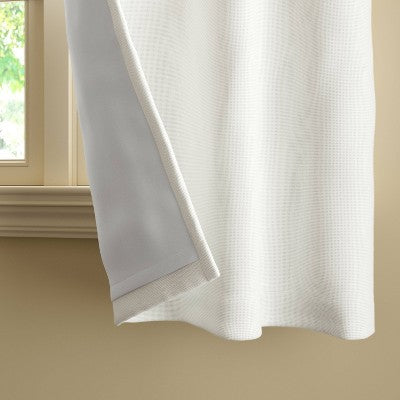 50"x63" Blackout Aruba Tie-Top Curtain Panel Sour Cream - Threshold