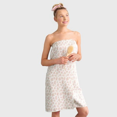 Waffle Bath Wrap Leopard Pink - Room Essentials