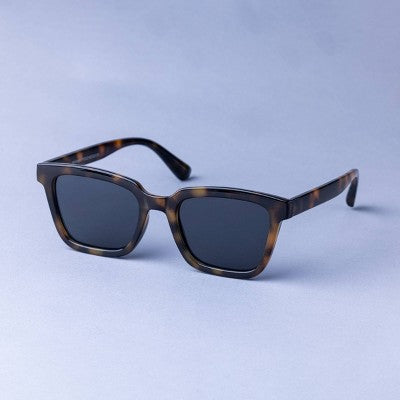 Men's Square Tortoise Shell Plastic Sunglasses - Goodfellow & Co Honey Brown