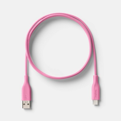 6' A+C Silicone Cable - heyday Candy Pink