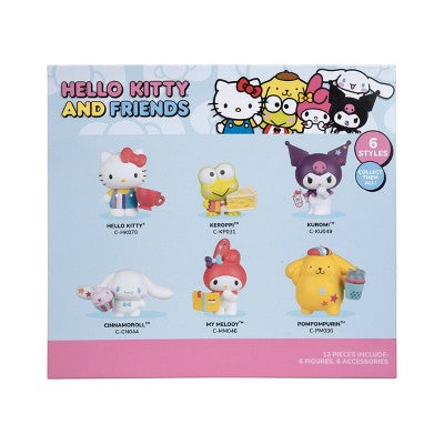 Hello Kitty 6" Retro Rainbow Mini Figure: 6 Plastic Figures Set for Collection
