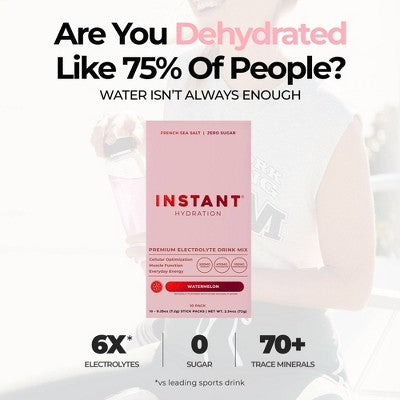 Instant Hydration Watermelon Electrolyte Drink Mix Sports Drink - 10ct/72gms