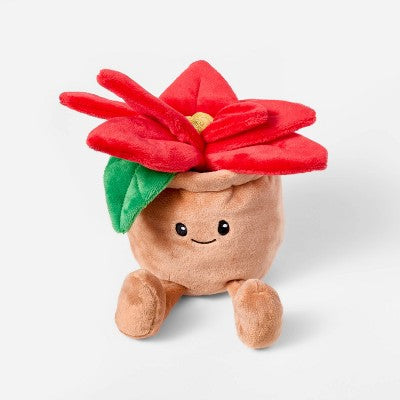 7'' Pointsettia Flower Pot Plush - Gigglescape