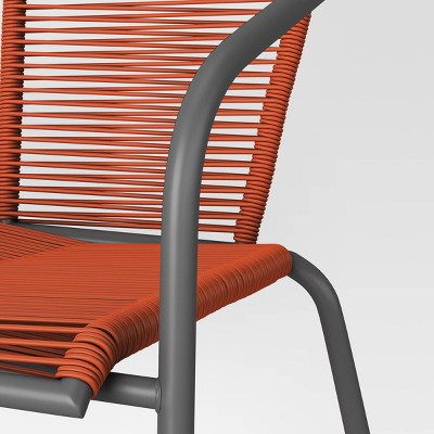PVC Stackable Patio Chair Red - Room Essentials (LOCAL PICKUP ONLY)