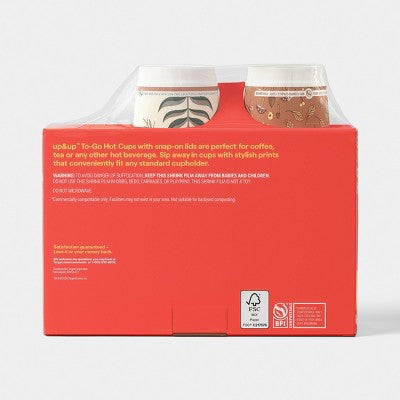 Fall Disposable Hot cups - 16oz/8ct - up&up