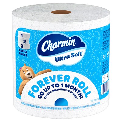 Charmin Ultra Soft Bath Tissue Septic-Safe Toilet Paper Forever Roll Refill - 1700 Sheet