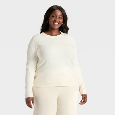 Women's Slim Fit Cozy Knit Pullover Sweater - A New Day 1X