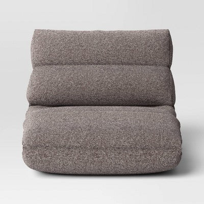 Tufted Baffled Foam Lounge Dorm Chair Gray - Room Essentials: Upholstered Accent, No Assembly Required (LOCAL PICKUP ONLY)