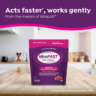 MiraFAST Soft Chews, from the makers of MiraLAX - 50ct