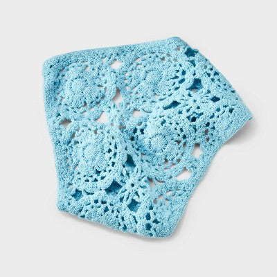 Girls' Floral Knit Headscarf - art class Blue