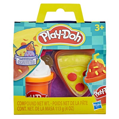 Play-Doh Treats to Go Pizza and Milkshake Playset Basket Stuffers Ages 3 and Up