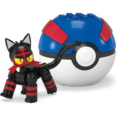 MEGA Pokemon Litten Building Toy Kit Poseable Action Figure 32pc