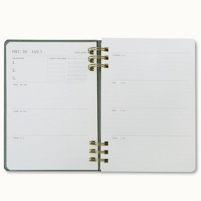 Wit & Delight 2025 Weekly/Monthly Planner 8"x5.75" Double Spiral Evergreen