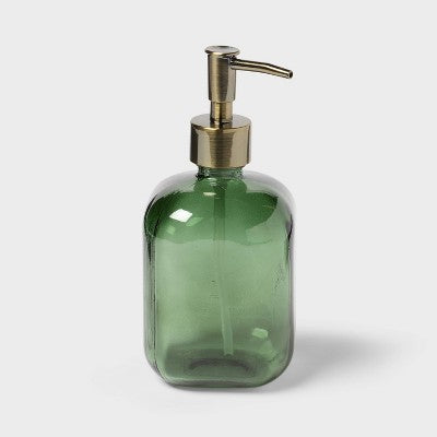 Recycled Glass Soap Pump Green - Threshold
