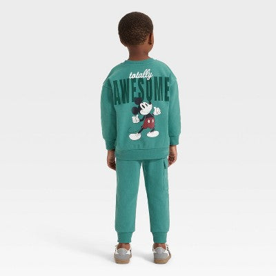 Toddler Boys' 2pc Disney Mickey Fleece Pullover and Bottom Set 2T