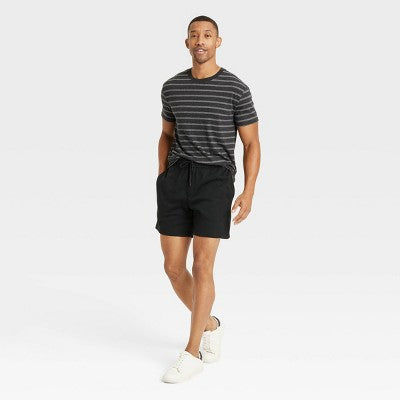 Men's Every Wear 7" Ultra Soft Fleece Pull-On Shorts - Goodfellow & Co Black XS