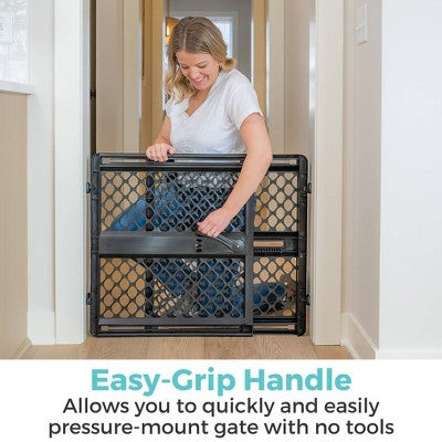 Toddleroo by North States 2-in-1 Supergate Secure Plastic Gate - Black (LOCAL PICKUP ONLY)