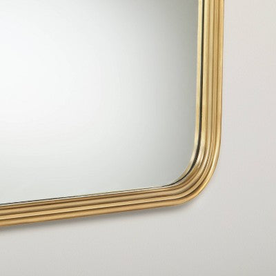 20"x40" Decorative Molding Rectangular Wall Mirror Antique Brass - Hearth & Hand with Magnolia (LOCAL PICKUP ONLY)