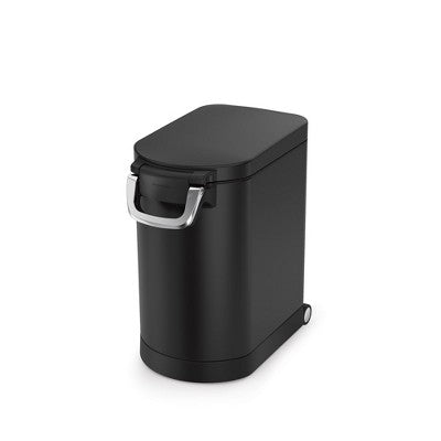 simplehuman Medium Pet Food Storage Container for Cat Food, Bird Feed, and Dog Food Storage - Matte Black Steel (LOCAL PICKUP ONLY)